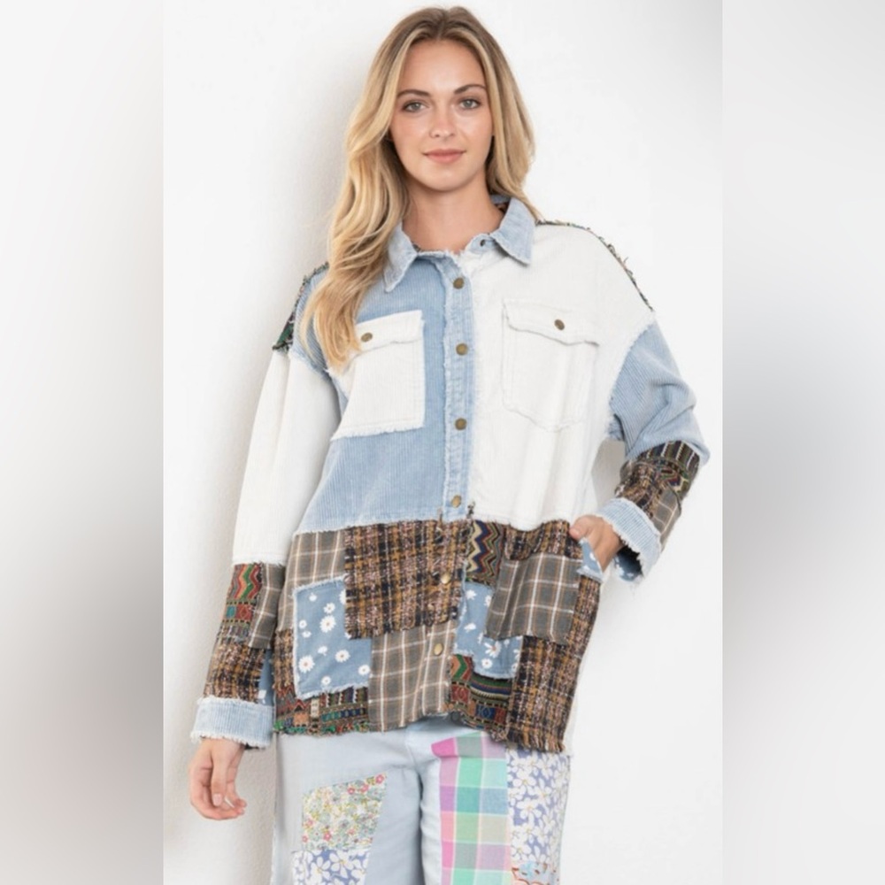 Patchwork Denim Jacket - image 3